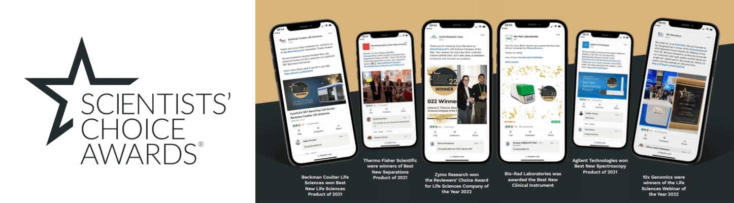 SelectScience Scientists Choice Awards Banenr 1800x1520